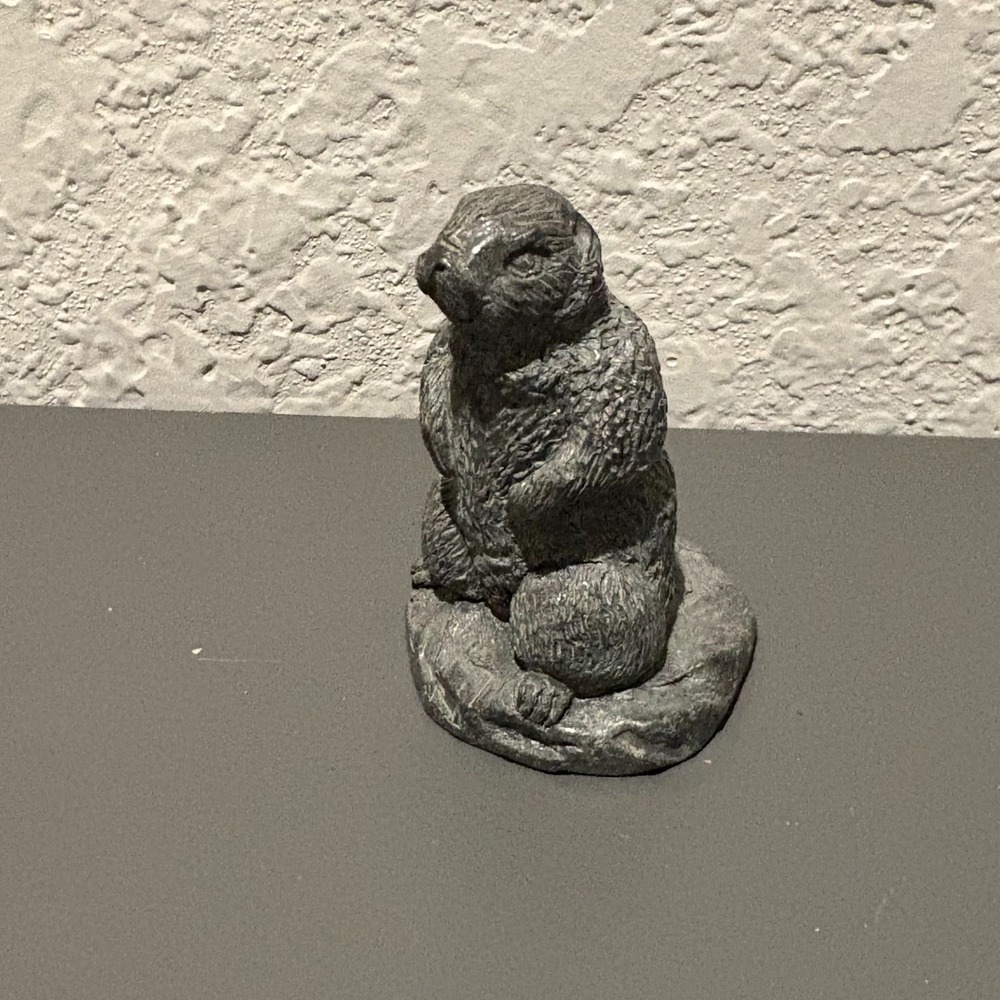 Vtg Pearlite Stonecraft Beaver Figurine Handcrafted Canada 2.5" Soapstone-Style